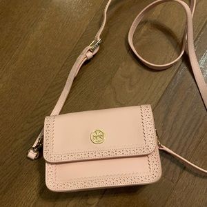 Tory Burch blush pink crossbody mini bag